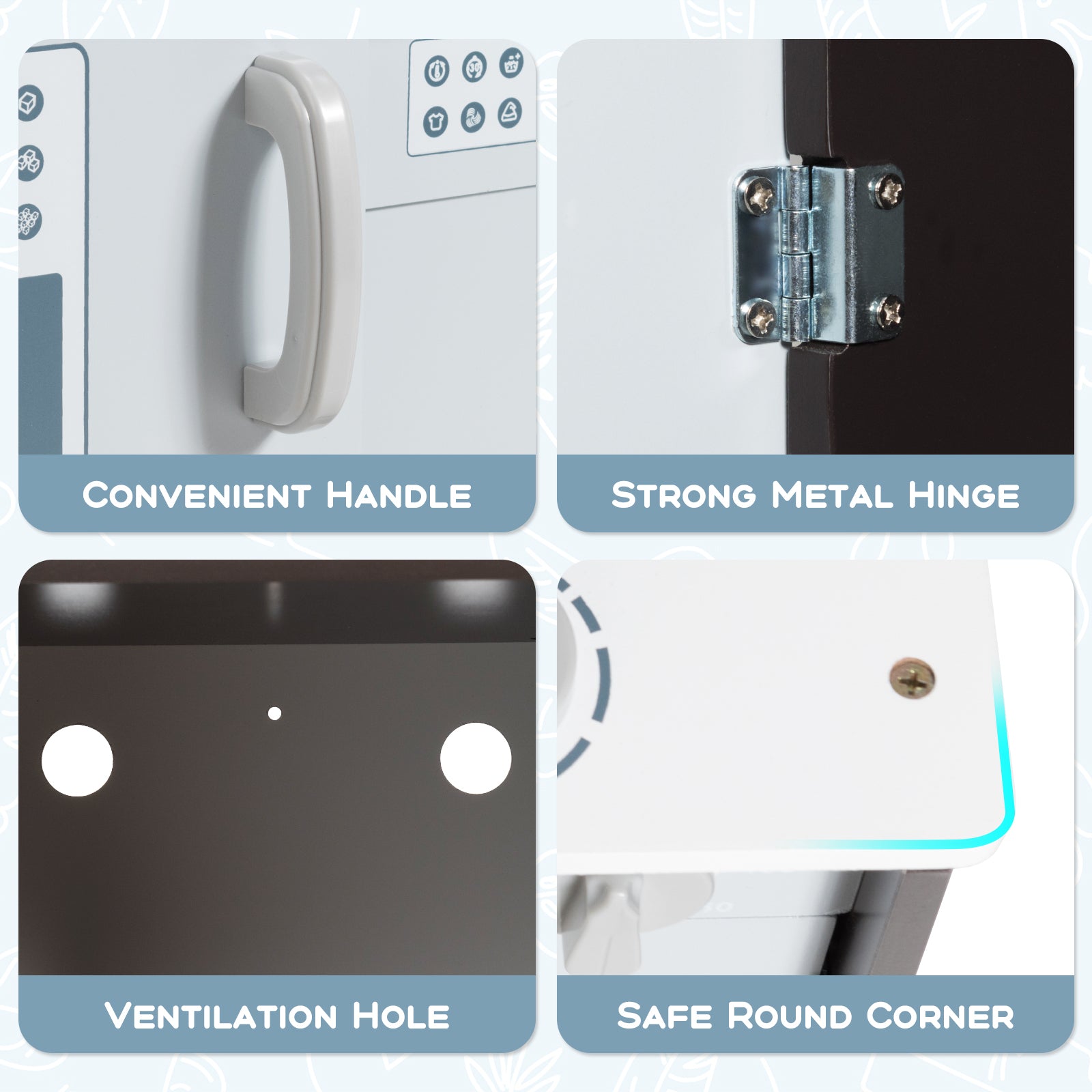 Kids Pretend Play Kitchen Cooking Set with Simulated Sound, Gray Play Kitchen Sets at Gallery Canada