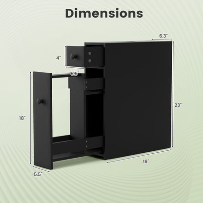 Bathroom Cabinet, Space Saver Storage Organizer, Black Floor Cabinets at Gallery Canada