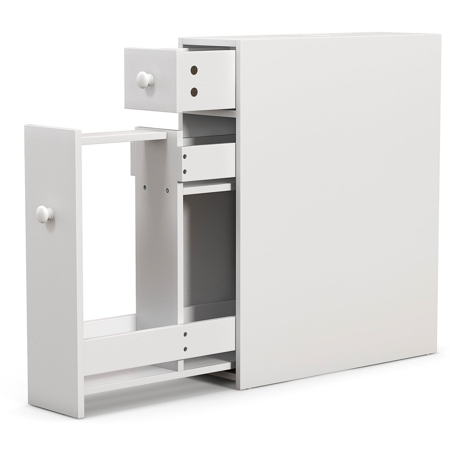 White Bathroom Cabinet Space Saver Storage Organizer, White Floor Cabinets White at Gallery Canada