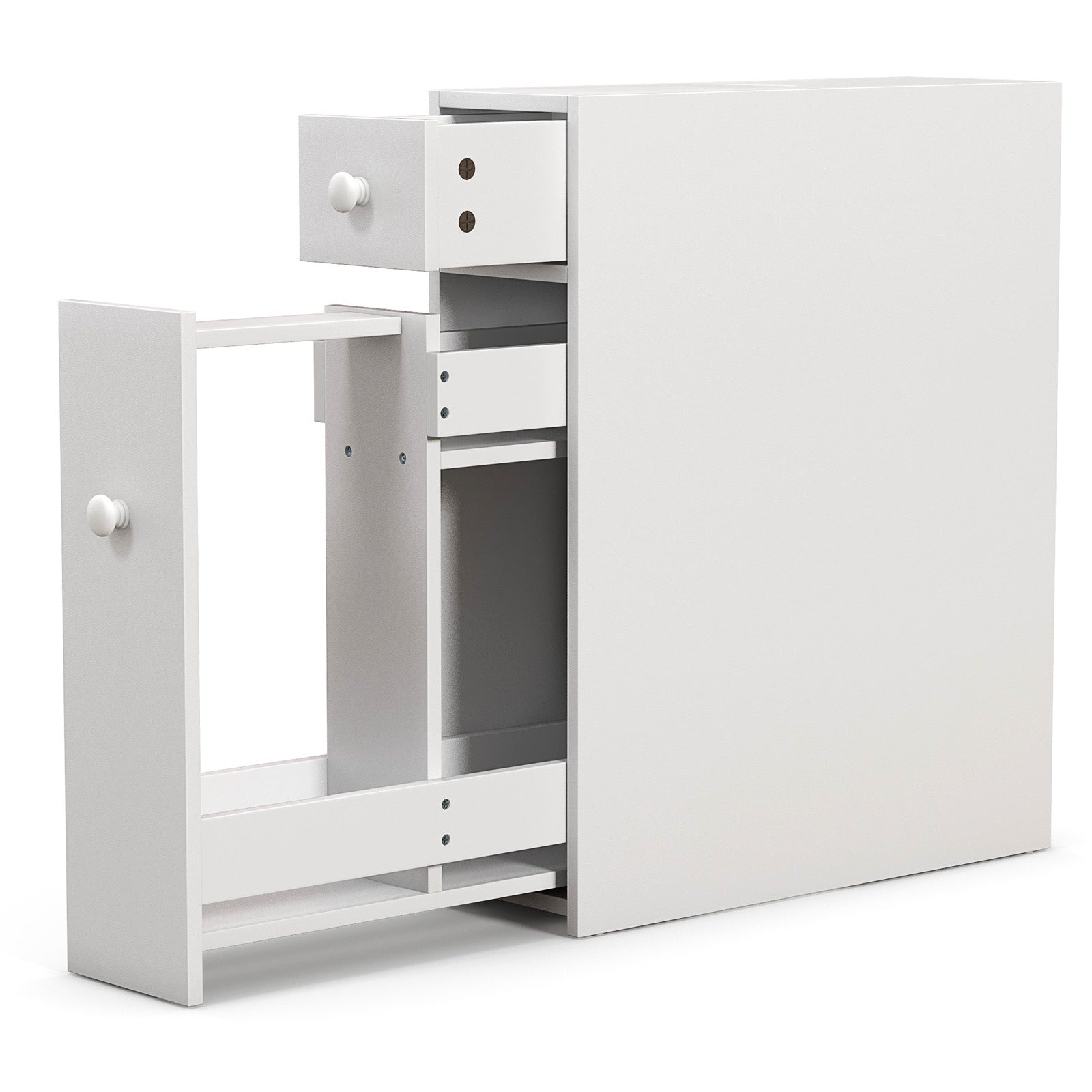 White Bathroom Cabinet Space Saver Storage Organizer, White Floor Cabinets at Gallery Canada