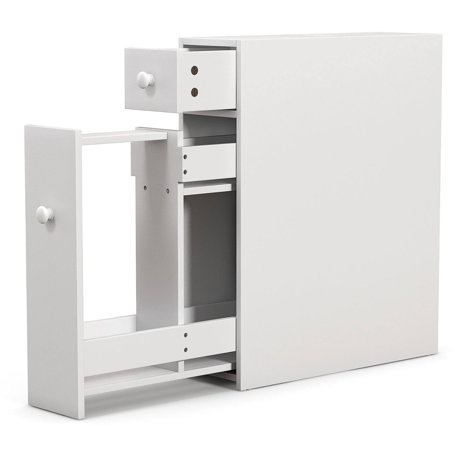 White Bathroom Cabinet Space Saver Storage Organizer, White Floor Cabinets at Gallery Canada