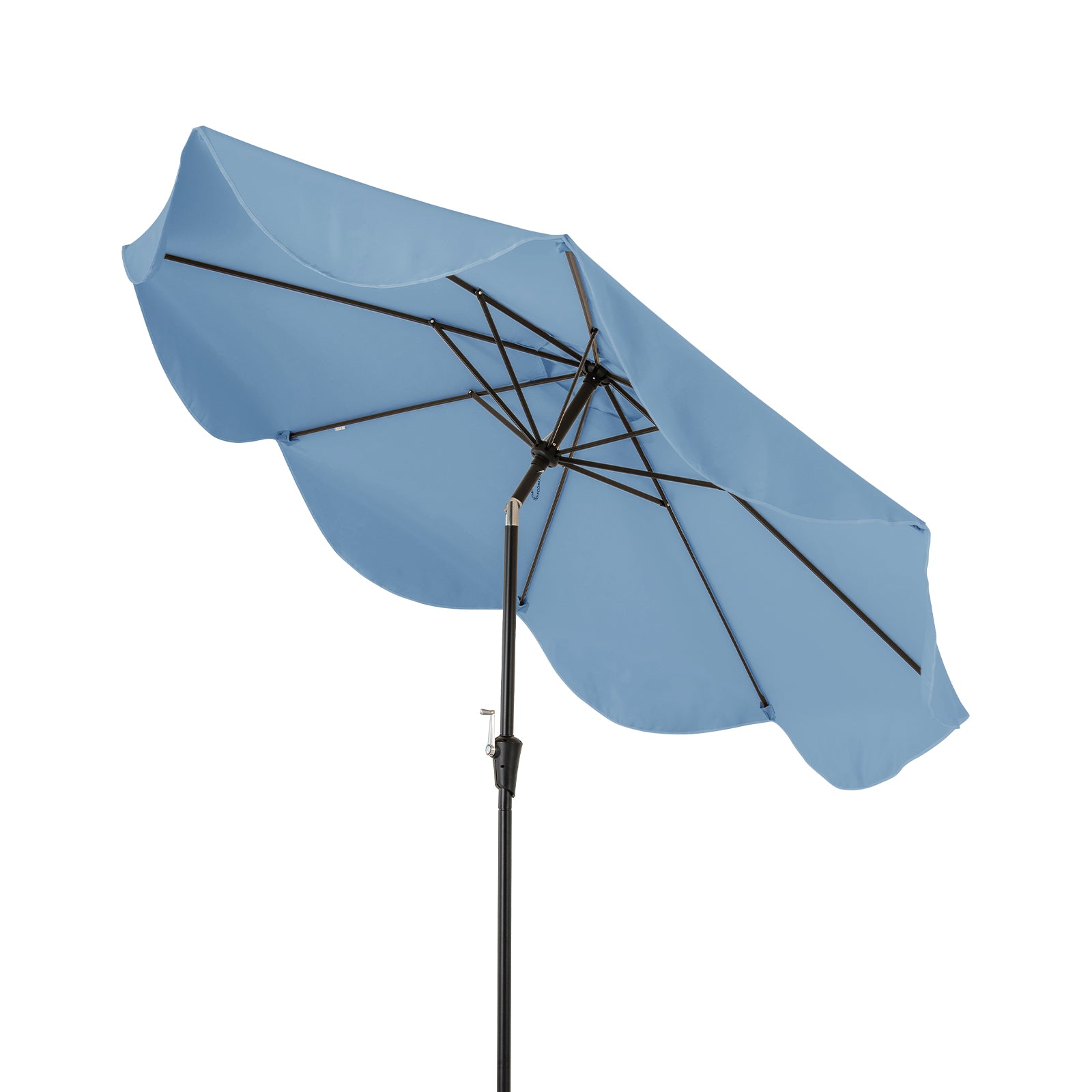 9 FT Patio Umbrella, Crank Handle, Push Button Tilt, Navy Outdoor Umbrellas Navy at Gallery Canada