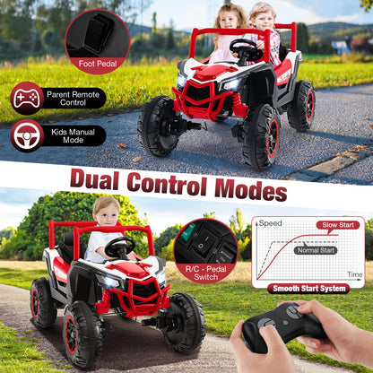 2-Seater Kids Ride on UTV with 2.4G Remote Control for over 3 Years Old Children, Red Powered Ride On Toys at Gallery Canada
