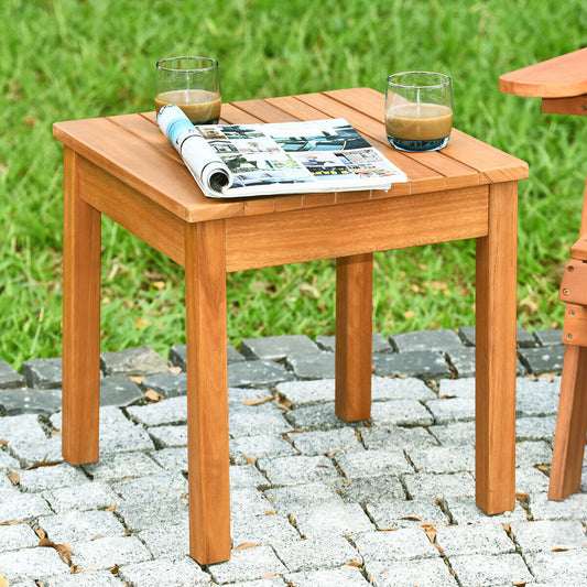 Wooden Square Patio Coffee Table, Natural Patio Coffee Tables Natural at Gallery Canada