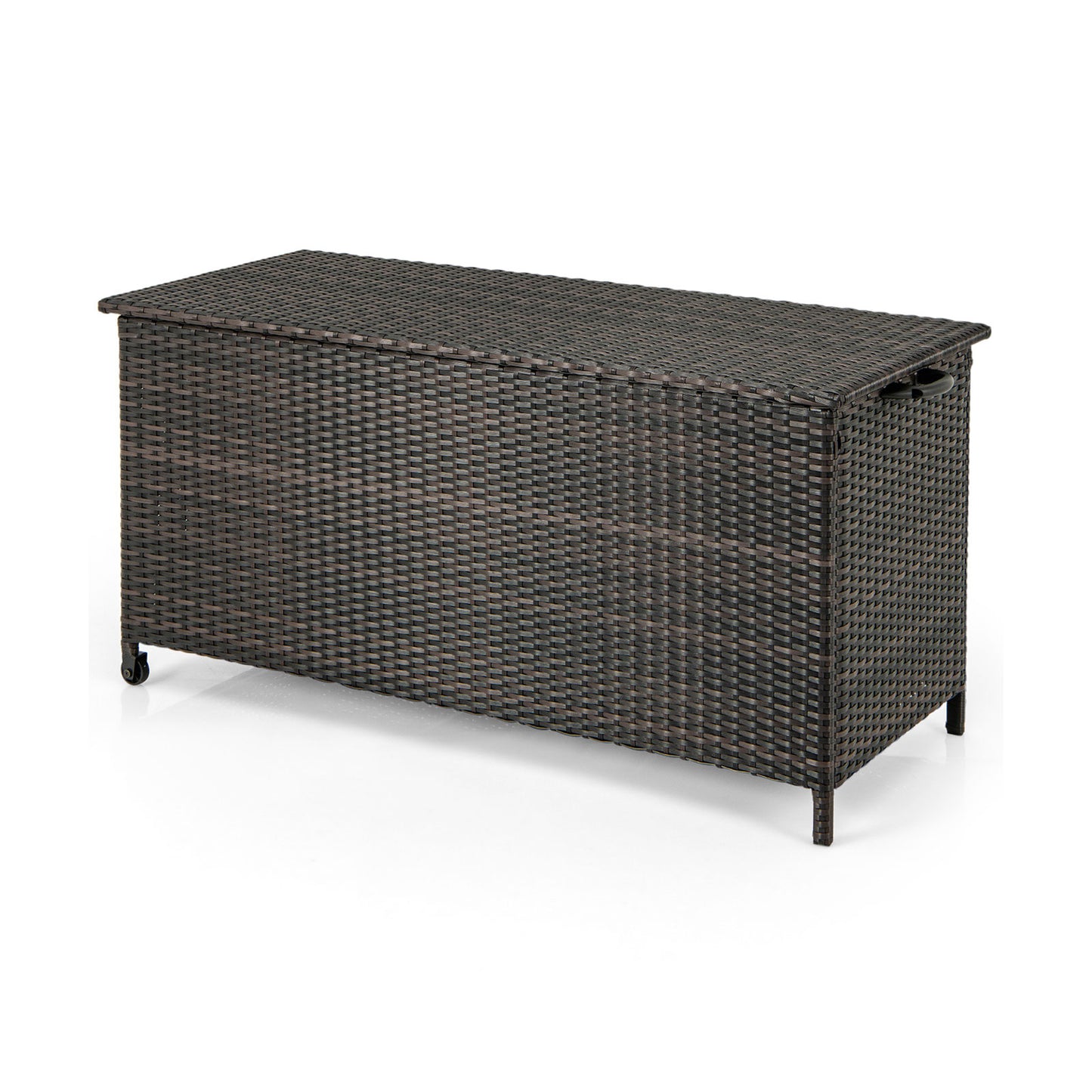 85 Gallon Storage Container, Waterproof, Universal Wheels, Brown Sheds & Outdoor Storage Brown at Gallery Canada
