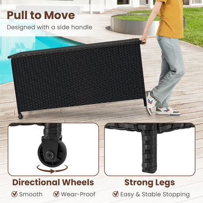 Indoor Outdoor 85 Gallon Storage Container with Waterproof Liner and Universal Wheels, Black Sheds & Outdoor Storage at Gallery Canada