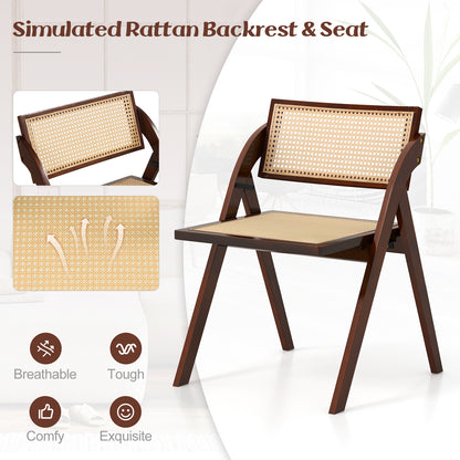 Foldable Dining Chairs Set Of 2, Brown Dining Chairs at Gallery Canada