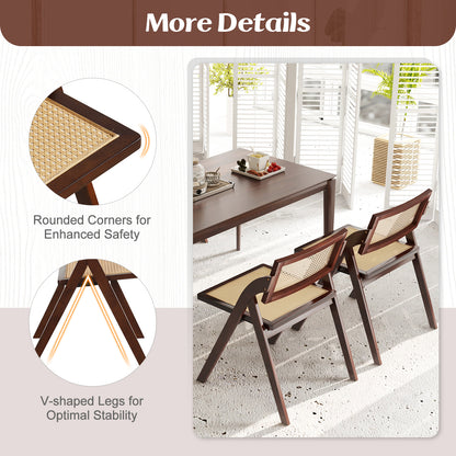 Foldable Dining Chairs Set Of 2, Brown Dining Chairs at Gallery Canada