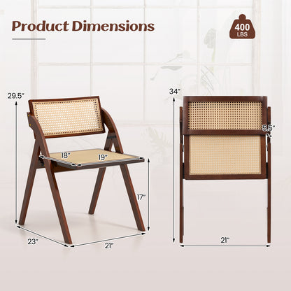 Foldable Dining Chairs Set Of 2, Brown Dining Chairs at Gallery Canada
