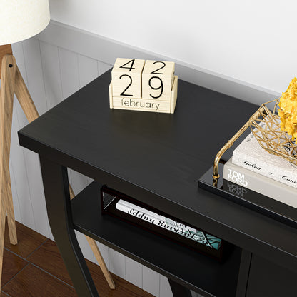 Modern Sofa Accent Table with Drawer, Black Console Tables at Gallery Canada