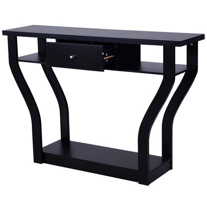 Modern Sofa Accent Table With Drawer, Black Console Tables at Gallery Canada