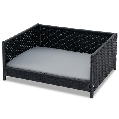 Rattan Dog Bed, Waterproof Cushion, Medium Small, Gray Dog Supplies at Gallery Canada