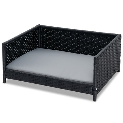 Rattan Dog Bed, Waterproof Cushion, Medium Small, Gray Dog Supplies at Gallery Canada