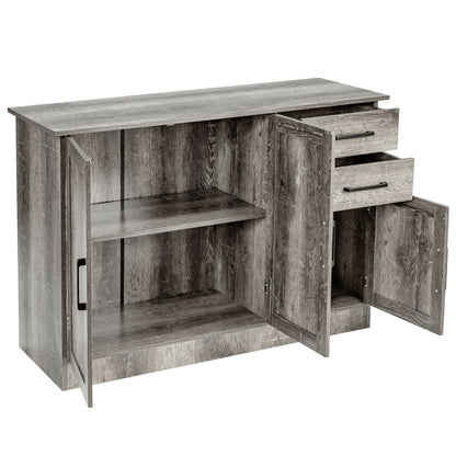 Buffet Storage Cabinet Kitchen Sideboard with 2 Drawers, Gray Sideboards Cabinets & Buffets at Gallery Canada