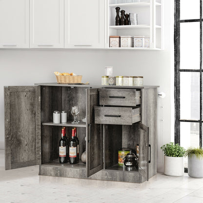 Buffet Storage Cabinet Kitchen Sideboard with 2 Drawers, Gray Sideboards Cabinets & Buffets at Gallery Canada
