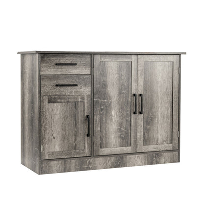 Buffet Storage Cabinet Kitchen Sideboard with 2 Drawers, Gray Sideboards Cabinets & Buffets Gray at Gallery Canada
