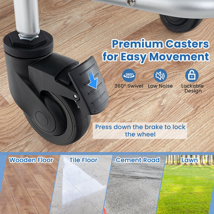 4-in-1 Foldable Bedside Commode Chair with Brakes and Bucket and Footrest, Black Health Care at Gallery Canada