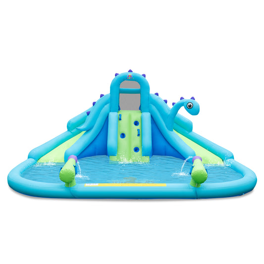 Inflatable Water Slide with Dual Slides and Large Splash Pool (Without Blower), Blue Bounce House Blue at Gallery Canada