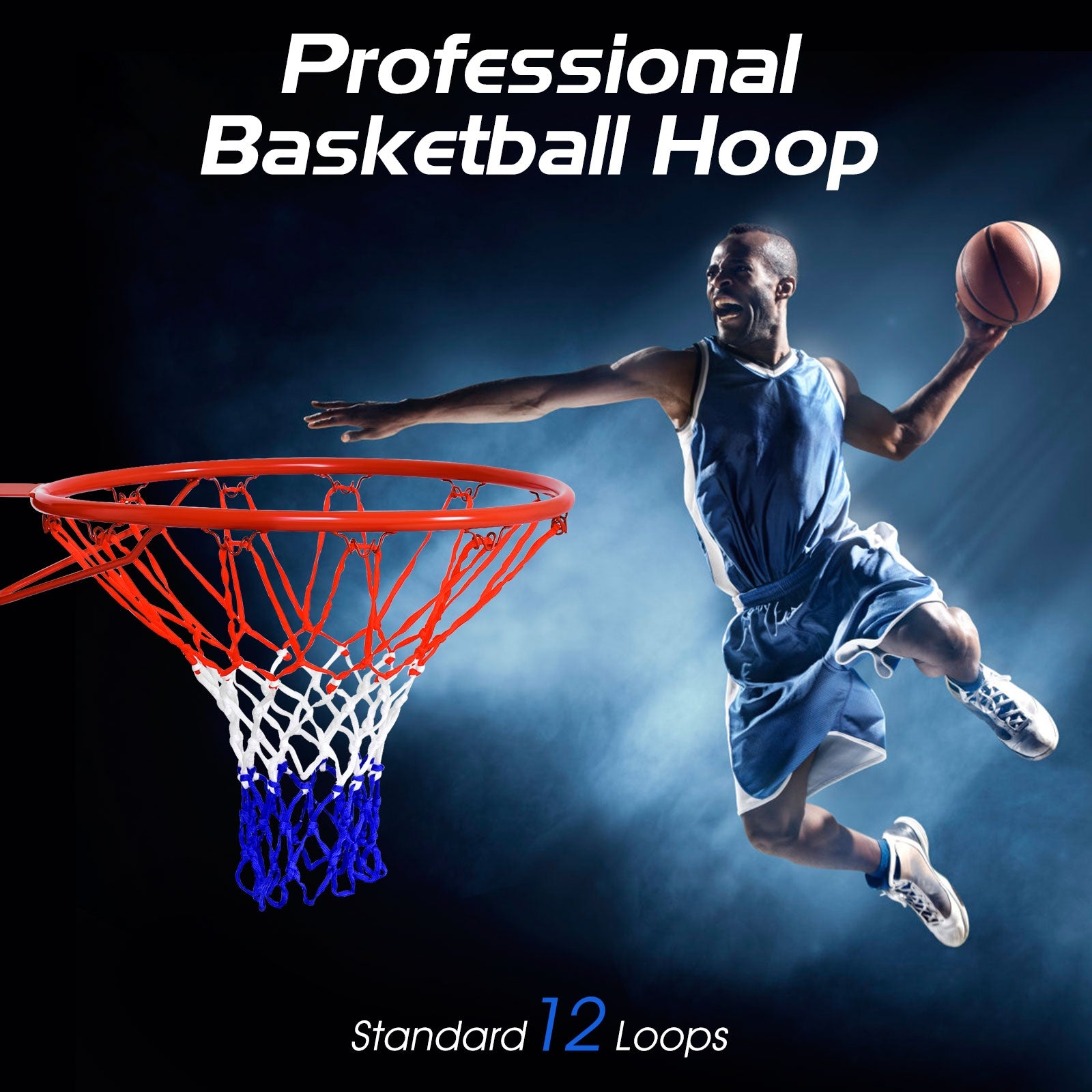 18 inch Wall Mounted Basketball Hoop, Red Sport Equipments at Gallery Canada