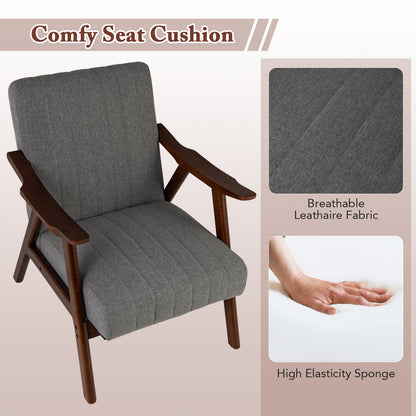Modern Accent Chair Leisure Armchair with Felt Pads, Light Gray Accent Chairs at Gallery Canada