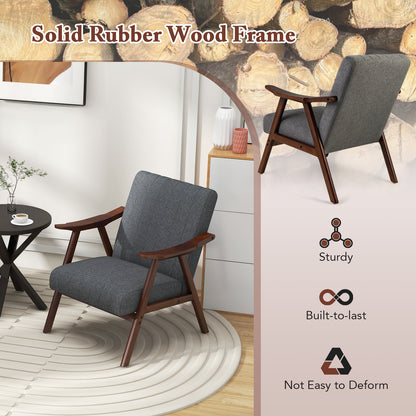 Modern Accent Chair Leisure Armchair with Felt Pads, Light Gray Accent Chairs at Gallery Canada