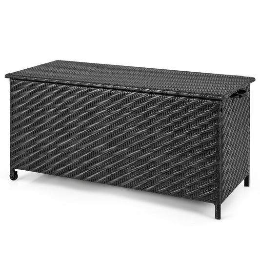 85 Gallon Outdoor Storage Box, Removable Liner, Universal Wheels, Black Outdoor Storage & Garages Black at Gallery Canada