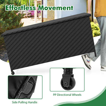 85 Gallon Outdoor Storage Box with Removable Liner and Universal Wheels, Black Outdoor Storage & Garages at Gallery Canada