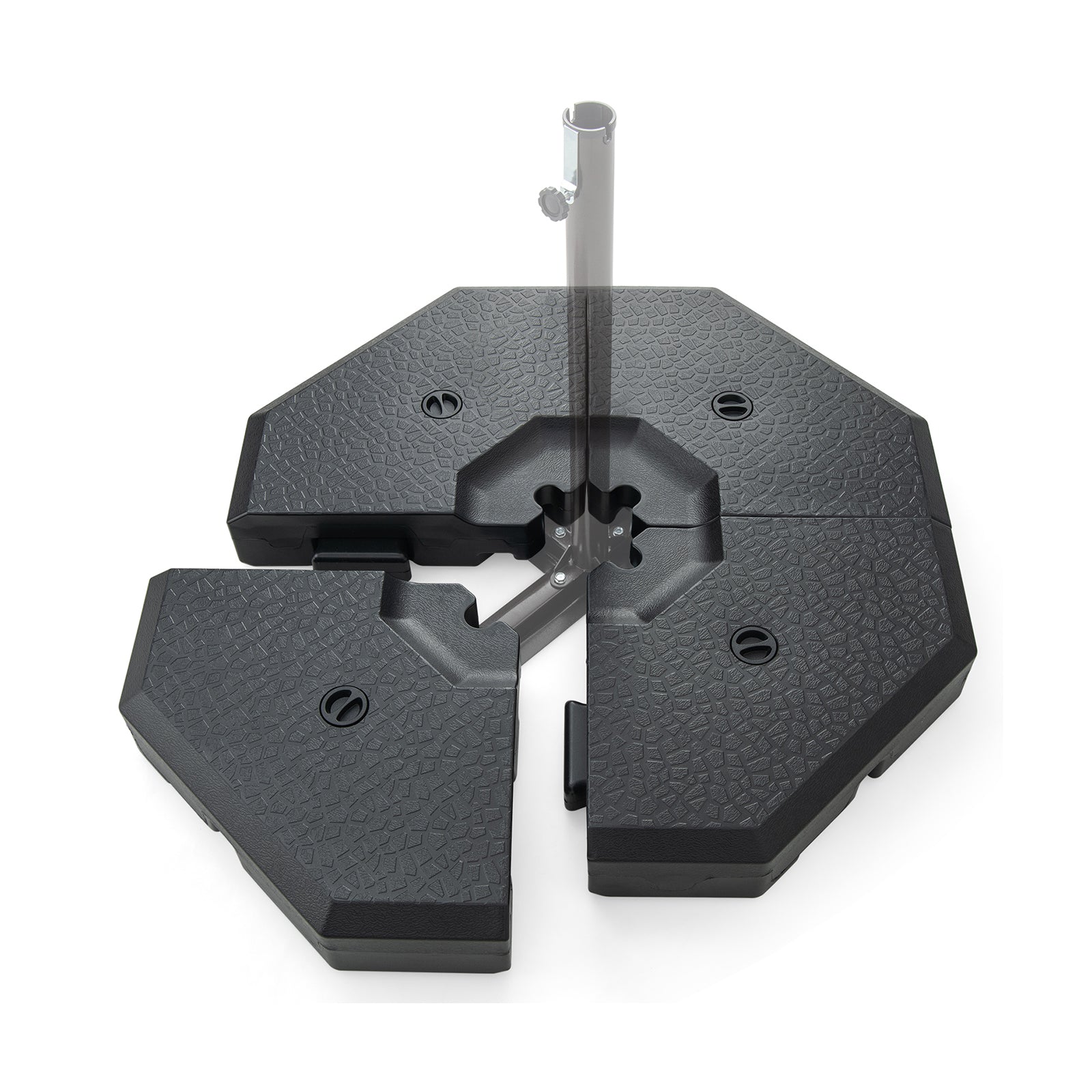 4 Piece Patio Cantilever Offset Umbrella Weight Base Plate Set, Black Outdoor Umbrella Bases at Gallery Canada