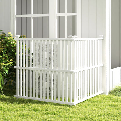 Air Conditioner Fence Panel with Metal Ground Stakes for Outside, White Decorative Fencing & Flooring at Gallery Canada