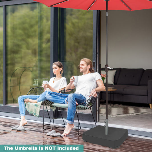 Fillable Umbrella Base With Sandbags And Cover, Black Outdoor Umbrella Bases Black at Gallery Canada