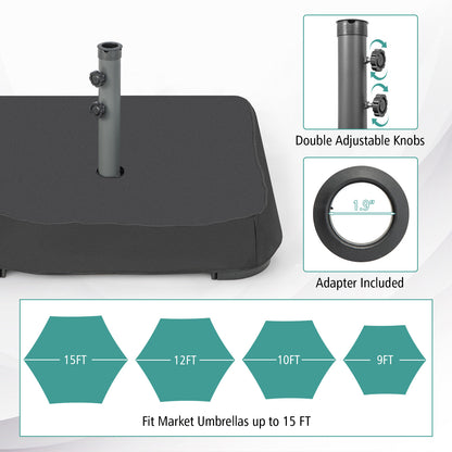 Fillable Umbrella Base With Sandbags And Cover, Black Outdoor Umbrella Bases at Gallery Canada