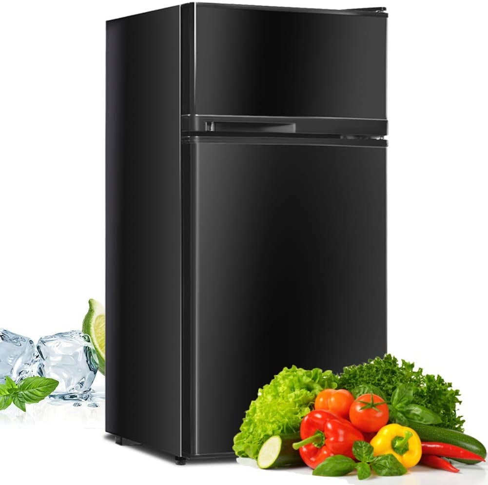 Compact Refrigerator, 2 Doors, Cold-Rolled Sheet, Black Refrigerators at Gallery Canada