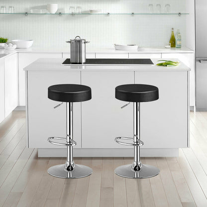 1 PC Round Bar Stool Adjustable Swivel Pub Chair, Black Bar Stools at Gallery Canada