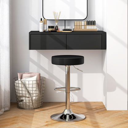 1 PC Round Bar Stool Adjustable Swivel Pub Chair, Black Bar Stools at Gallery Canada