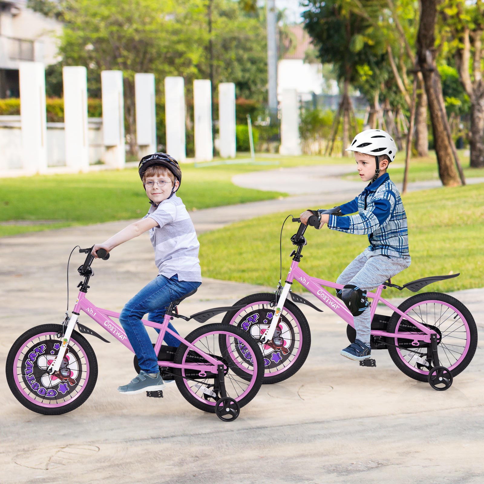 18 Inch Kids Bike for 4-8 Years Old Sport Bicycle with Adjustable Handlebar and Saddle-18 inches, Purple Kids Bike at Gallery Canada