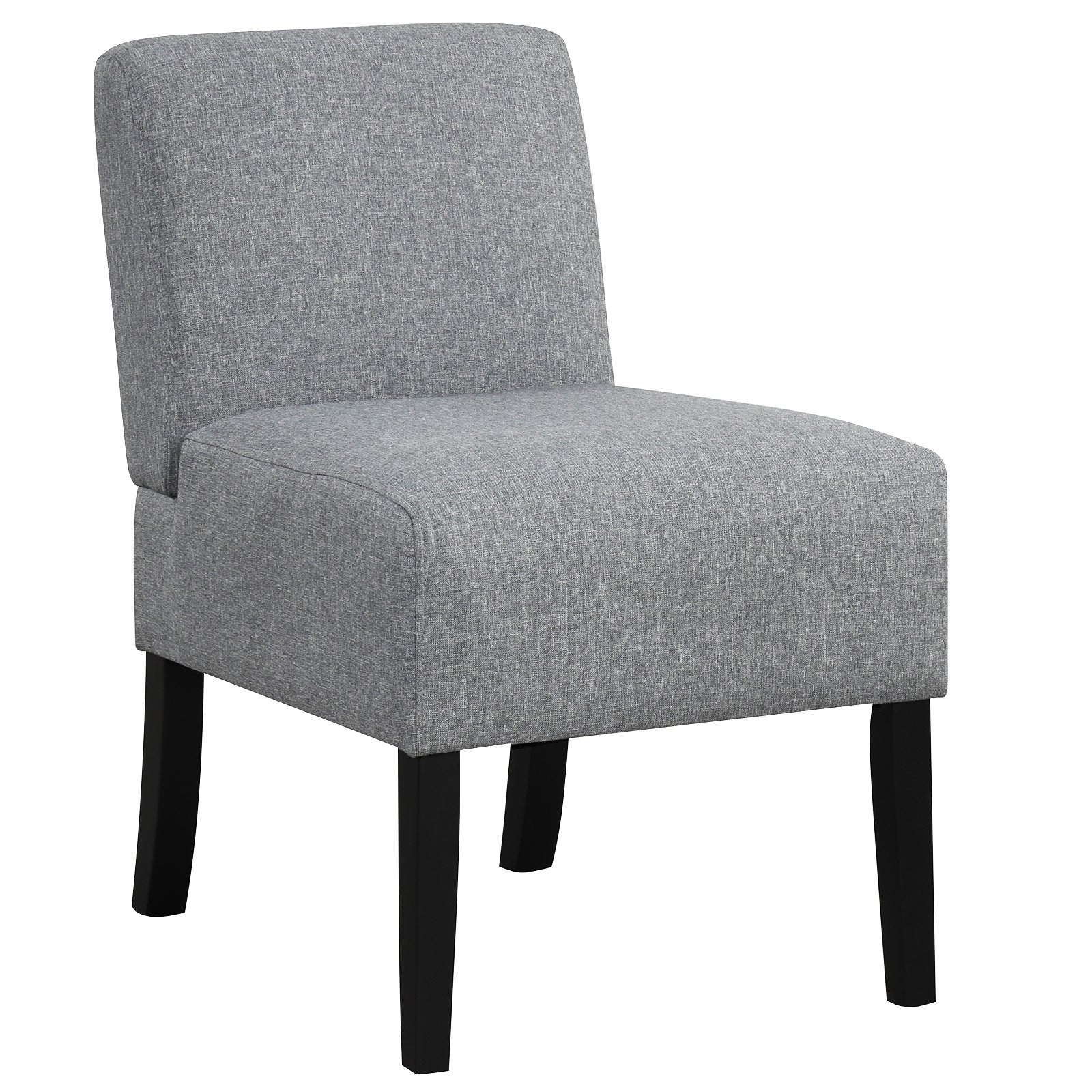 Upholstered Living Room Chair with Rubber Wood Legs, Dark Gray Dining Chairs at Gallery Canada