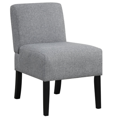 Upholstered Living Room Chair with Rubber Wood Legs, Dark Gray Dining Chairs at Gallery Canada