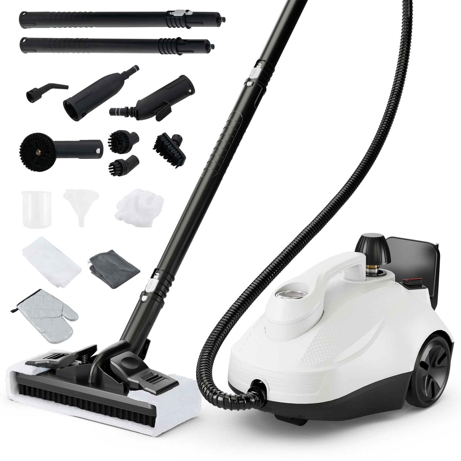 Portable Steam Cleaner 1800W, 61 oz Tank, White, Gray Vacuums & Cleaners Gray & White at Gallery Canada