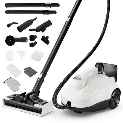 Portable Steam Cleaner 1800W, 61 oz Tank, White, Gray Vacuums & Cleaners Gray & White at Gallery Canada