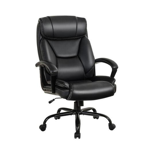 Massage Executive Office Chair with 6 Vibrating Points, Black Big and Tall Chairs Black at Gallery Canada