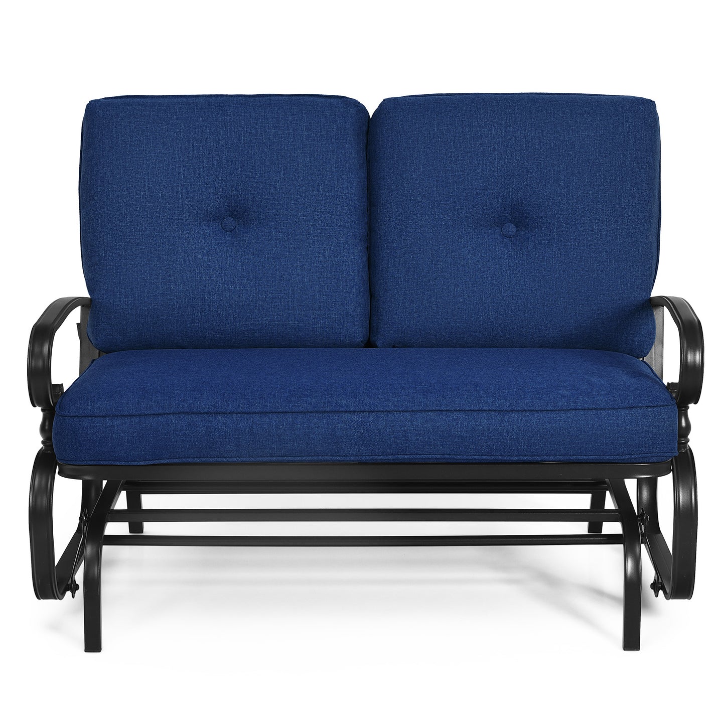 2 Seats Outdoor Swing Glider Chair, Navy Patio Rocking Chairs & Gliders at Gallery Canada