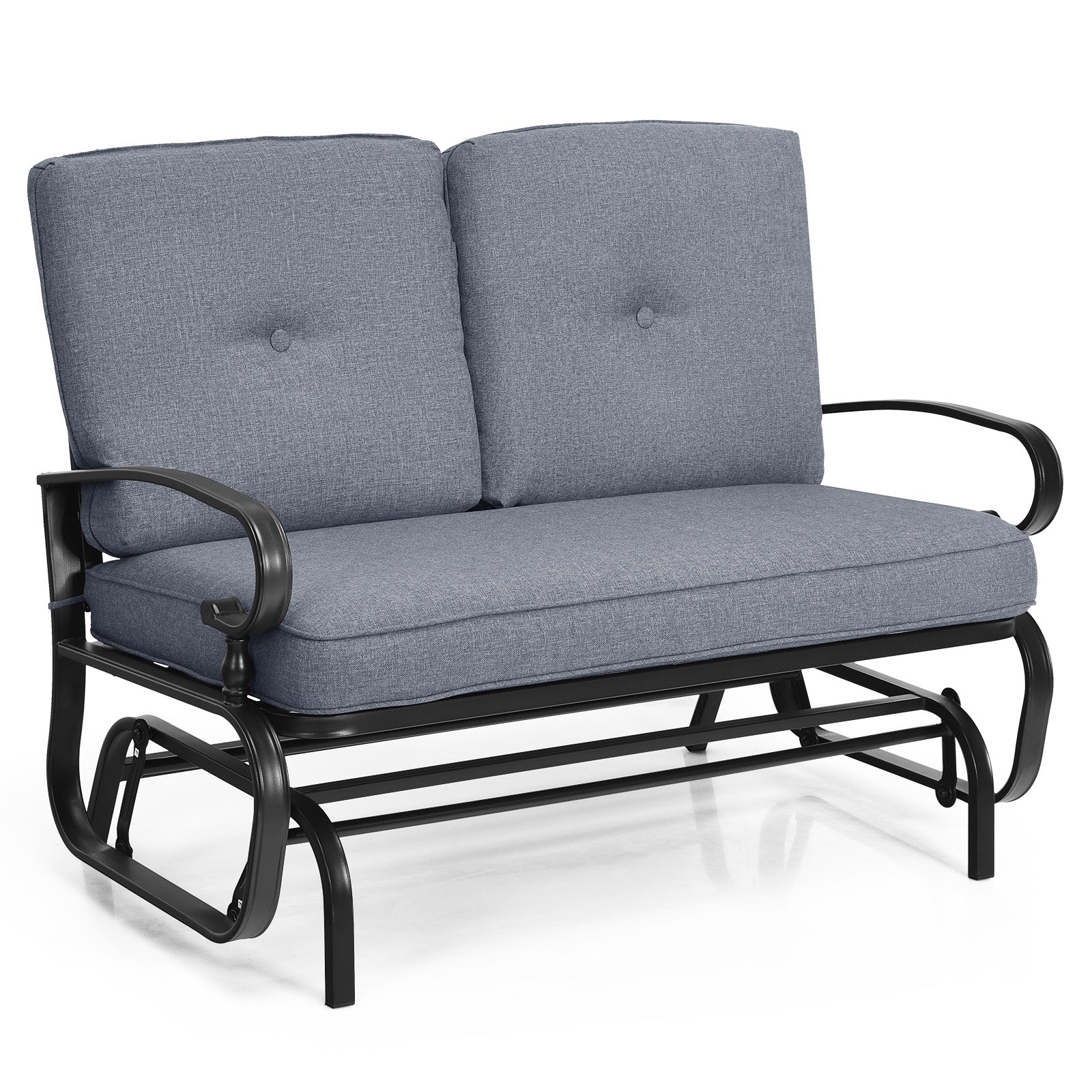 Outdoor Swing Glider Chair, 2 Seats, Removable Cushions, Gray Patio Rocking Chairs & Gliders at Gallery Canada