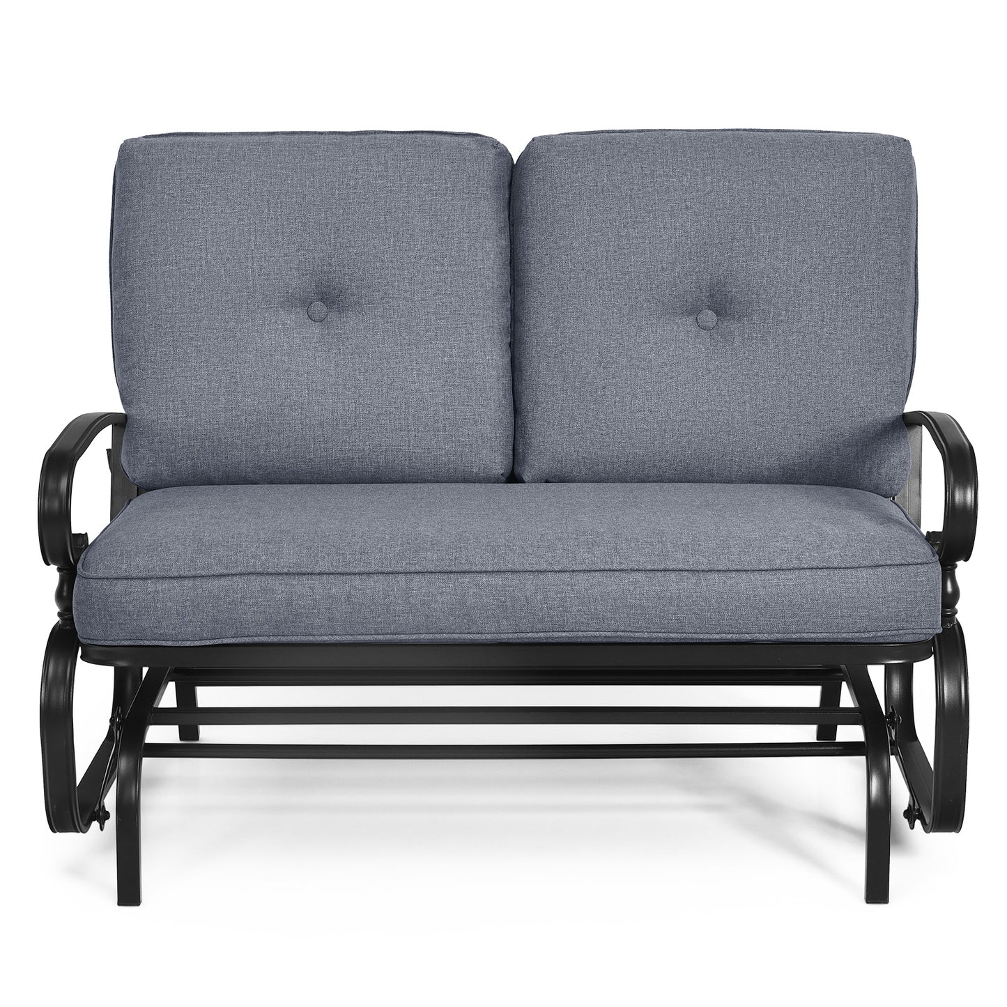 Outdoor Swing Glider Chair, 2 Seats, Removable Cushions, Gray Patio Rocking Chairs & Gliders at Gallery Canada