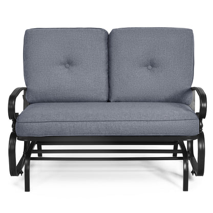Outdoor Swing Glider Chair, 2 Seats, Removable Cushions, Gray Patio Rocking Chairs & Gliders at Gallery Canada