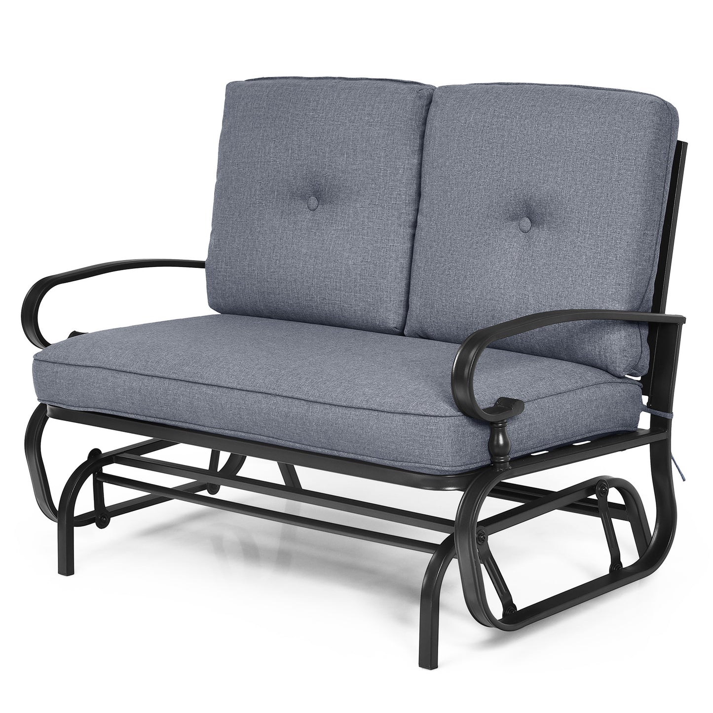 Outdoor Swing Glider Chair, 2 Seats, Removable Cushions, Gray Patio Rocking Chairs & Gliders at Gallery Canada