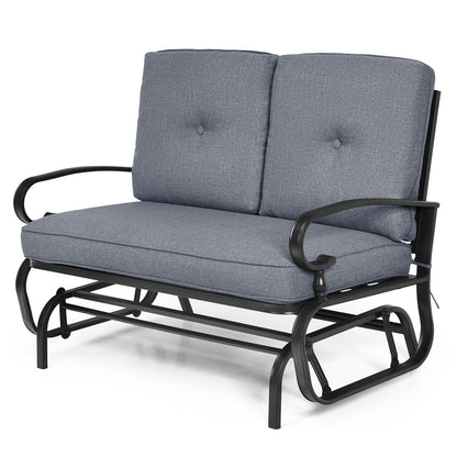 Outdoor Swing Glider Chair, 2 Seats, Removable Cushions, Gray Patio Rocking Chairs & Gliders at Gallery Canada