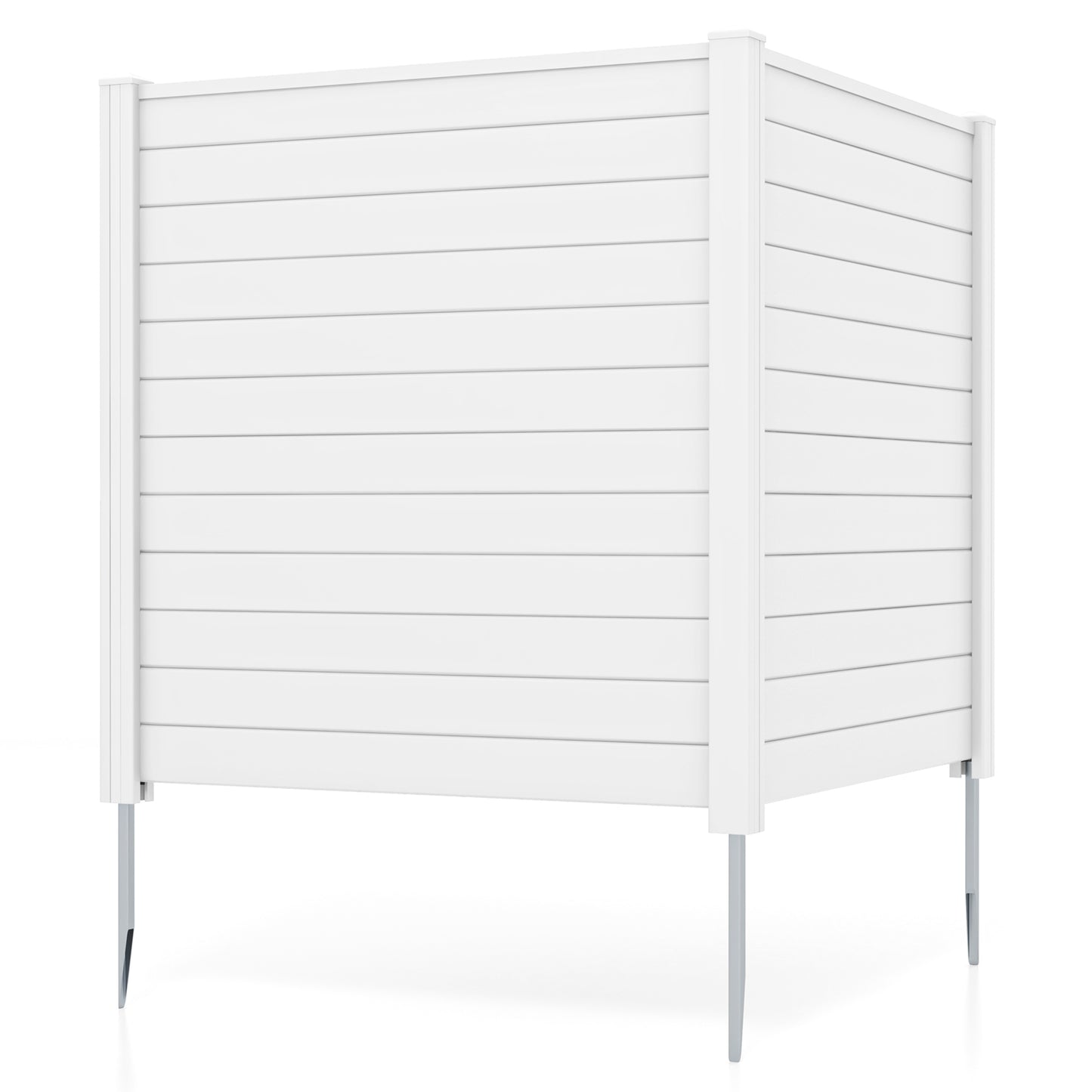 Freestanding 48 x 48 Inch Air Conditioner Fence with Metal Ground Stakes, White Decorative Fencing & Flooring White at Gallery Canada