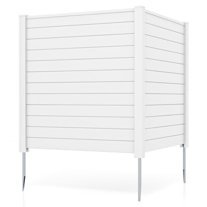 Freestanding 48 x 48 Inch Air Conditioner Fence with Metal Ground Stakes, White Decorative Fencing & Flooring White at Gallery Canada