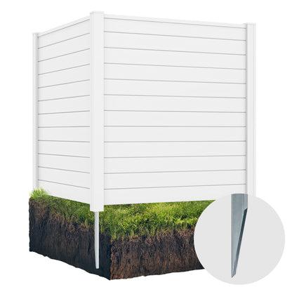 Freestanding 48 x 48 Inch Air Conditioner Fence with Metal Ground Stakes, White Decorative Fencing & Flooring at Gallery Canada