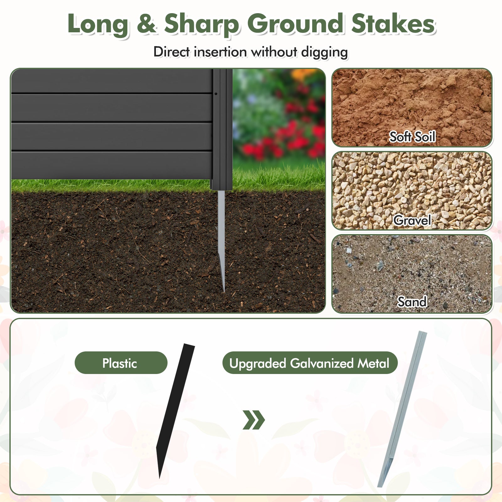 Air Conditioner Fence 48-Inch Privacy Screen 2-Panel for Trash Can with Metal Stakes, Black Decorative Fencing & Flooring at Gallery Canada